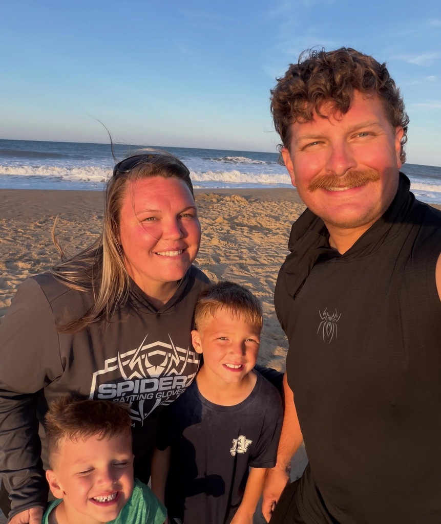 Family at beach
