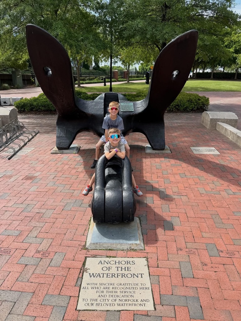 Student at statue