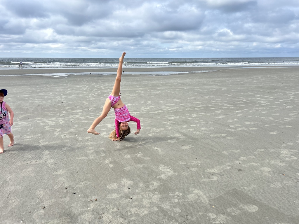 Girl doing stunts