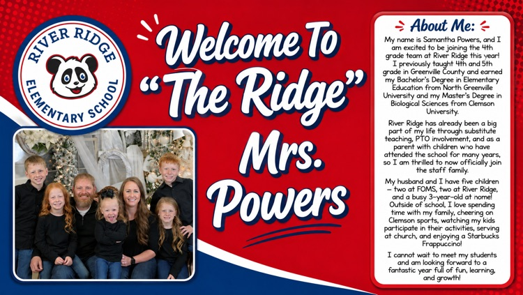 welcome Mrs. Powers