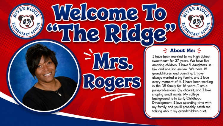 welcome Mrs. Rogers 