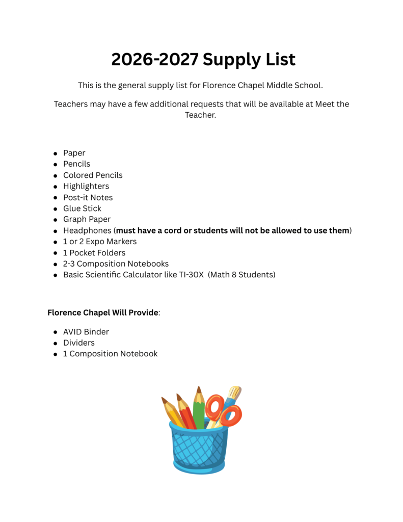 School Supply List