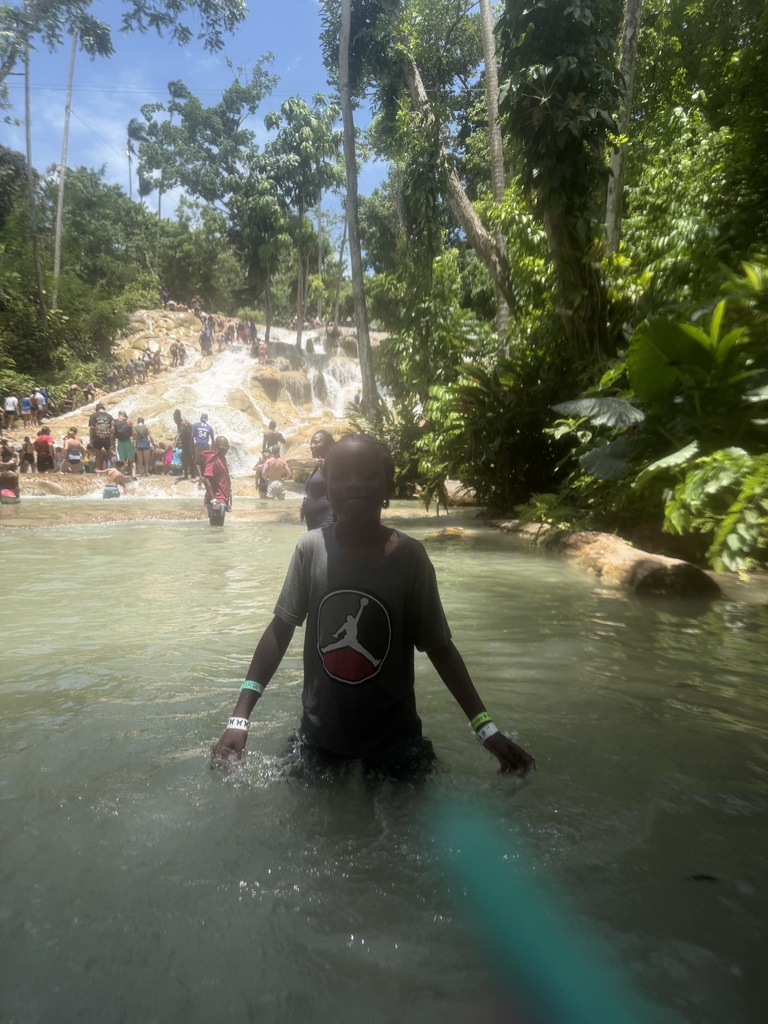 person in water