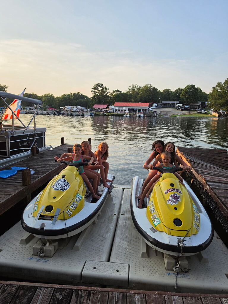 Students on jet skis 