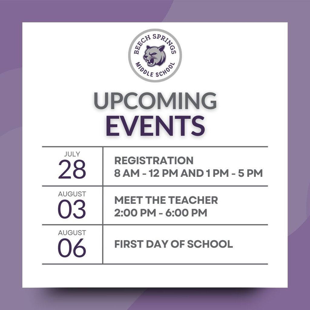 upcoming events poster