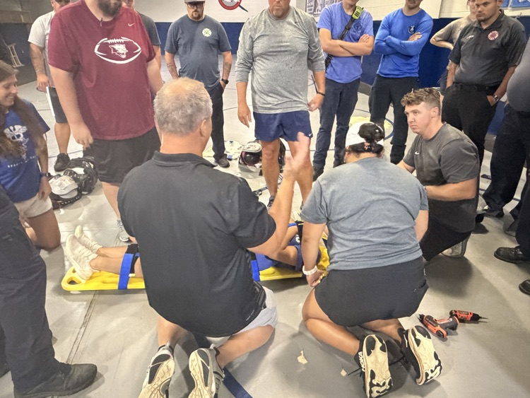 firefighters working with trainers 