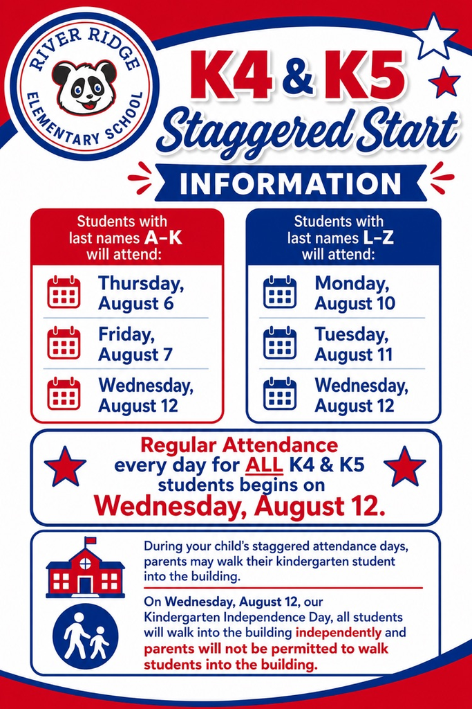 staggered start information for kindergarten students 