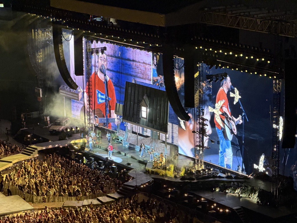 View on concert stage