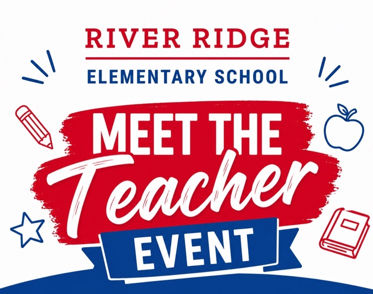 graphic in red, white, and blue that says meet the Teacher event