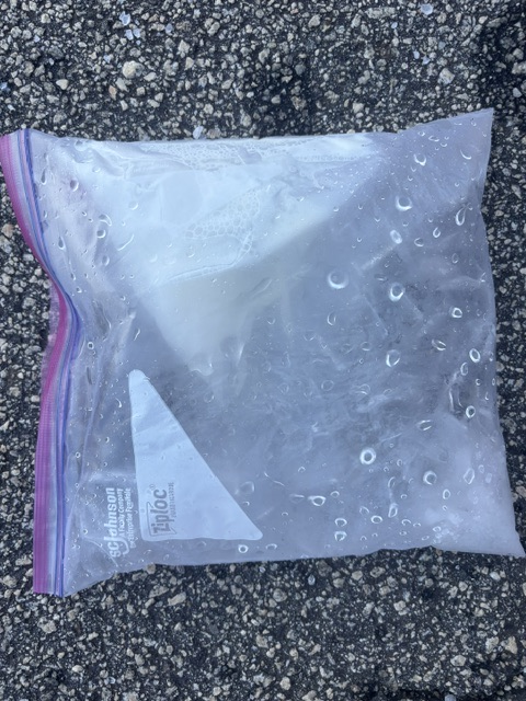 ziplock bag of ice cream 