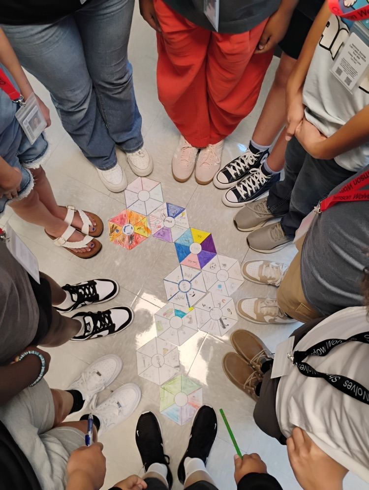 kids with hexagons
