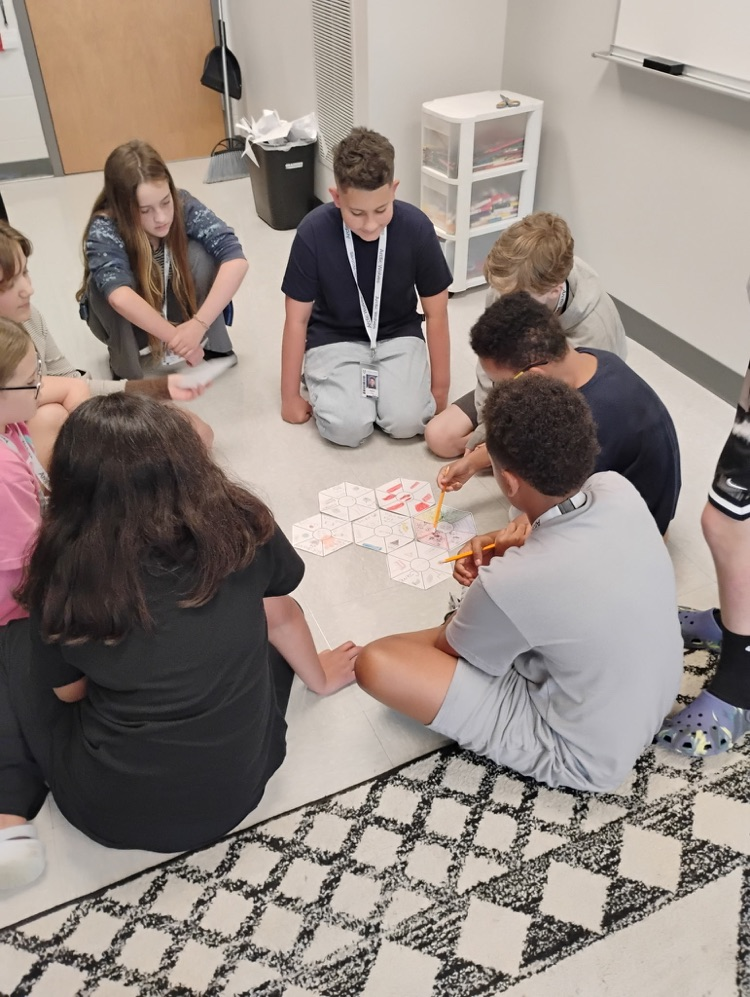 kids with hexagons
