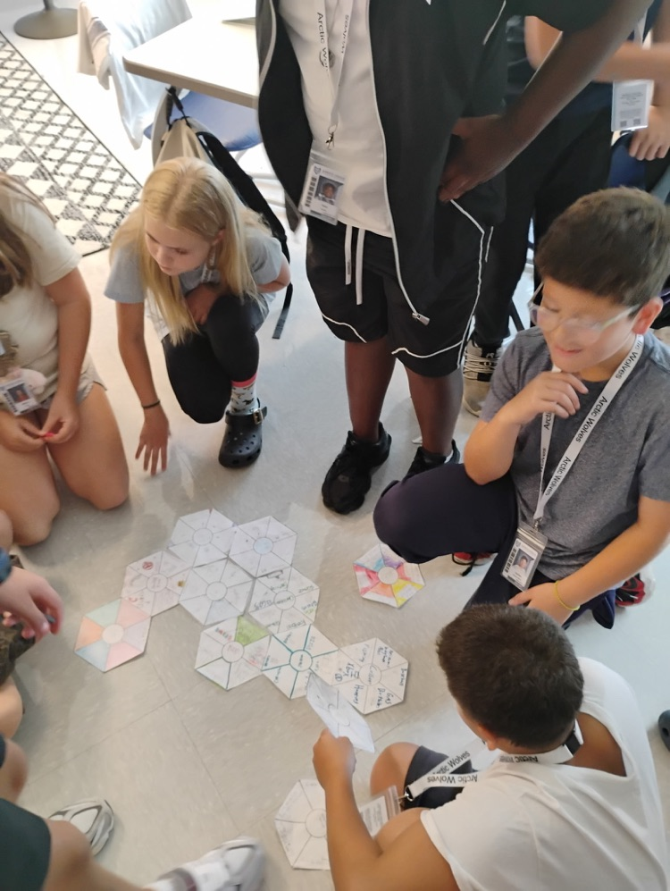 kids with hexagons