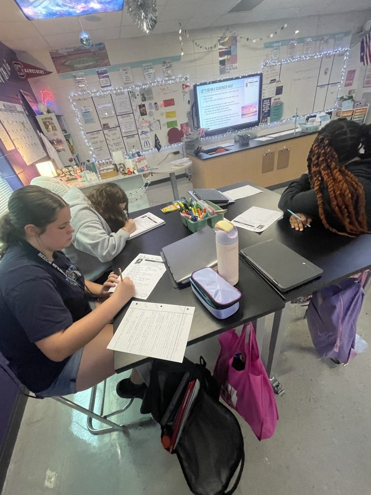 students working 