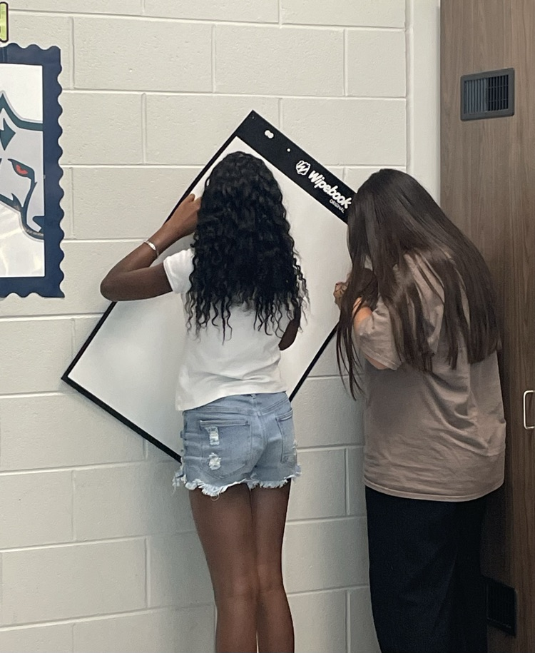 students working in class