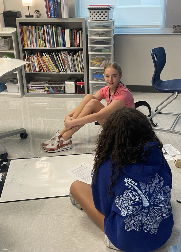students working in class
