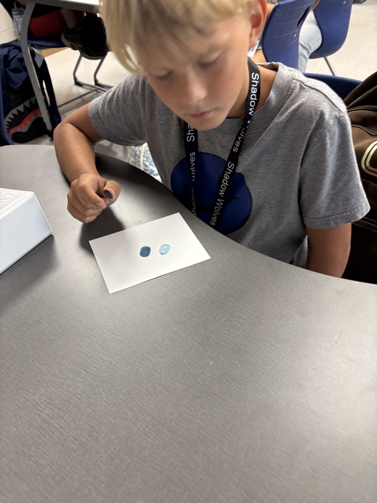 kids getting fingerprinted