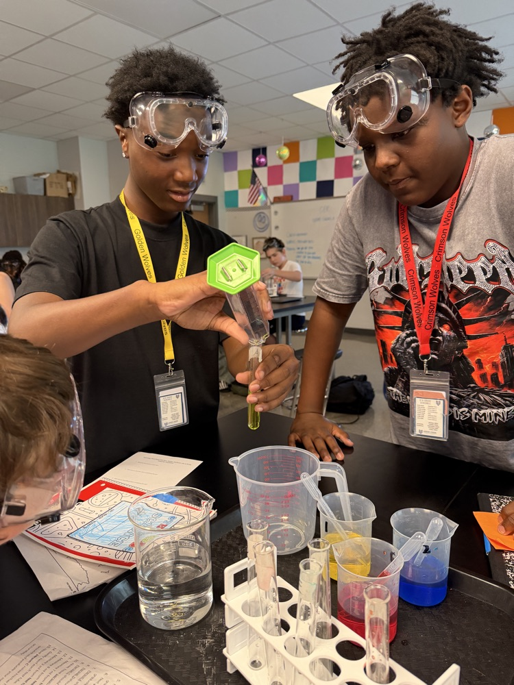 kids in science class