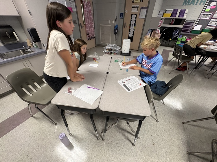 students playing Math games 