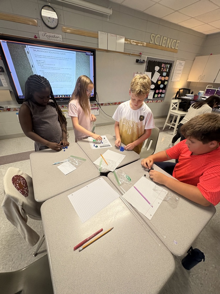 students playing Math games