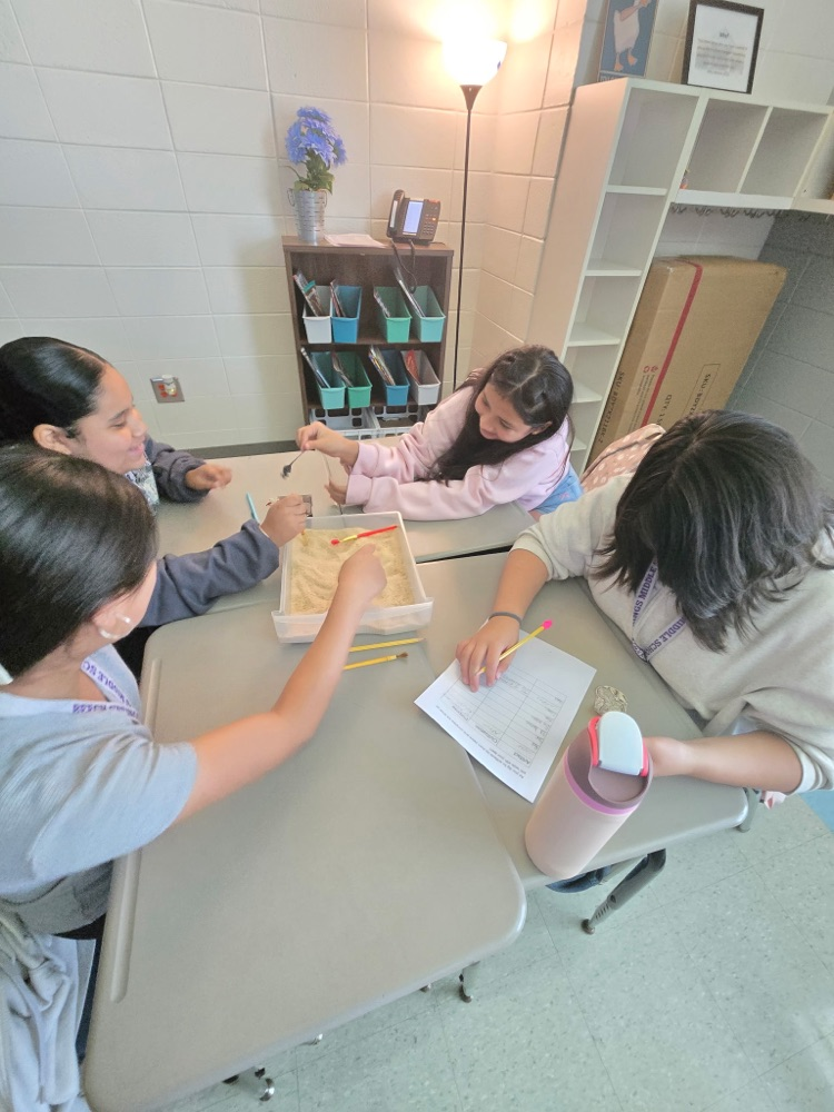 students working