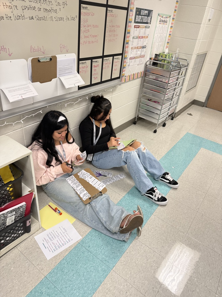 two students working together