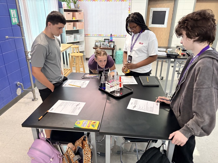 students experimenting