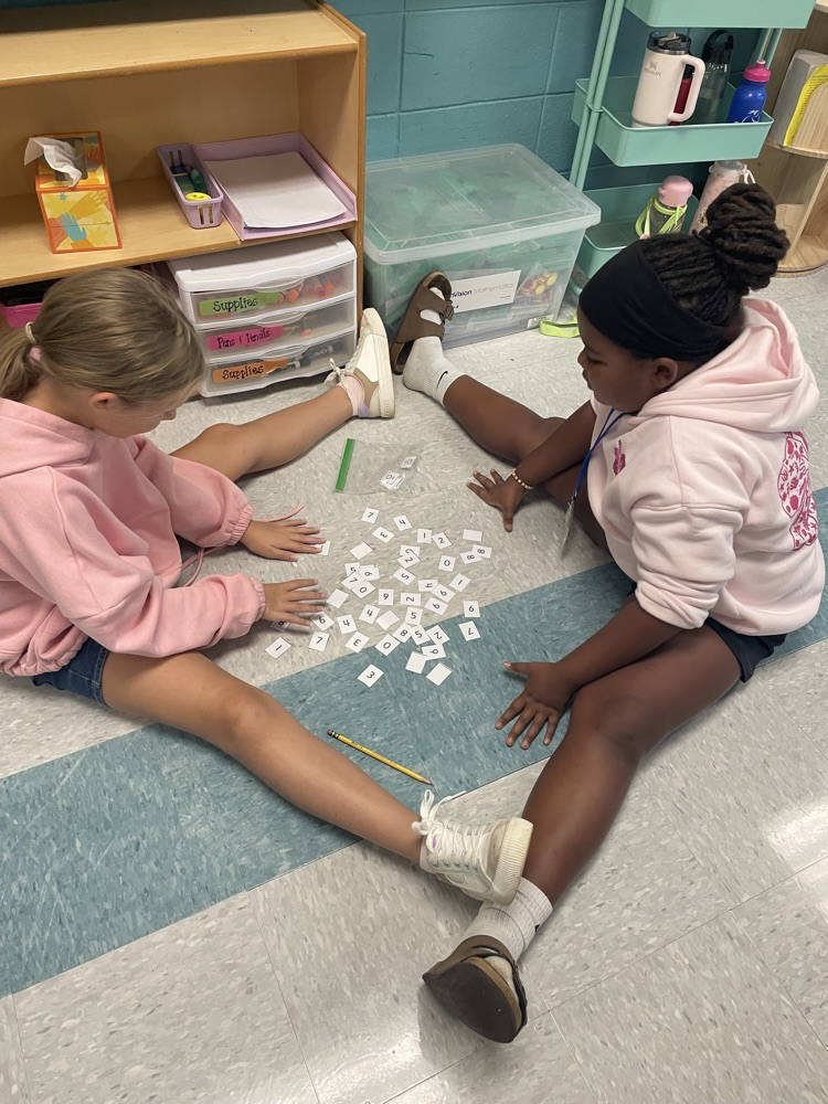 students playing math games 
