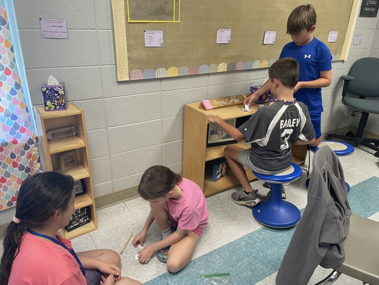 students playing math games 