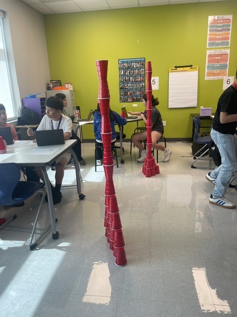 kids stacking cups