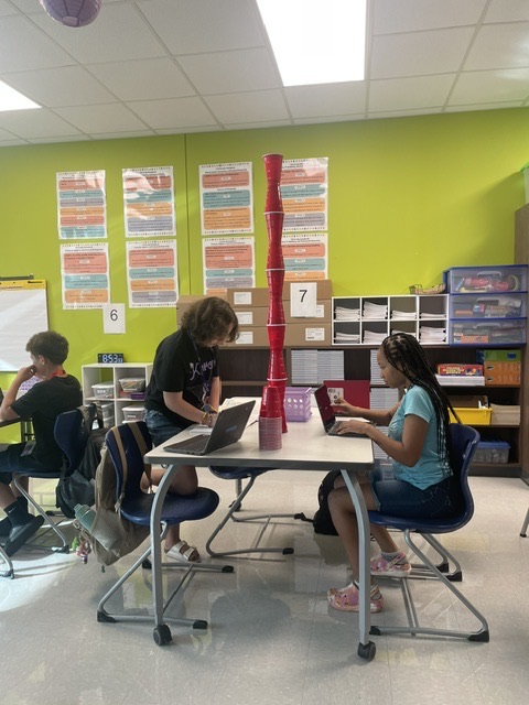 kids stacking cups