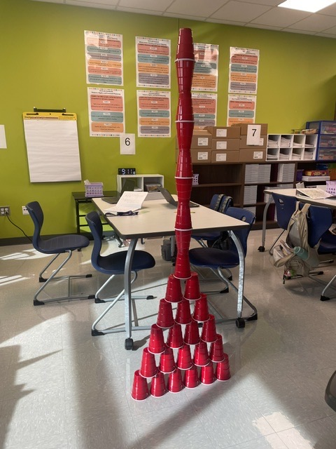 kids stacking cups