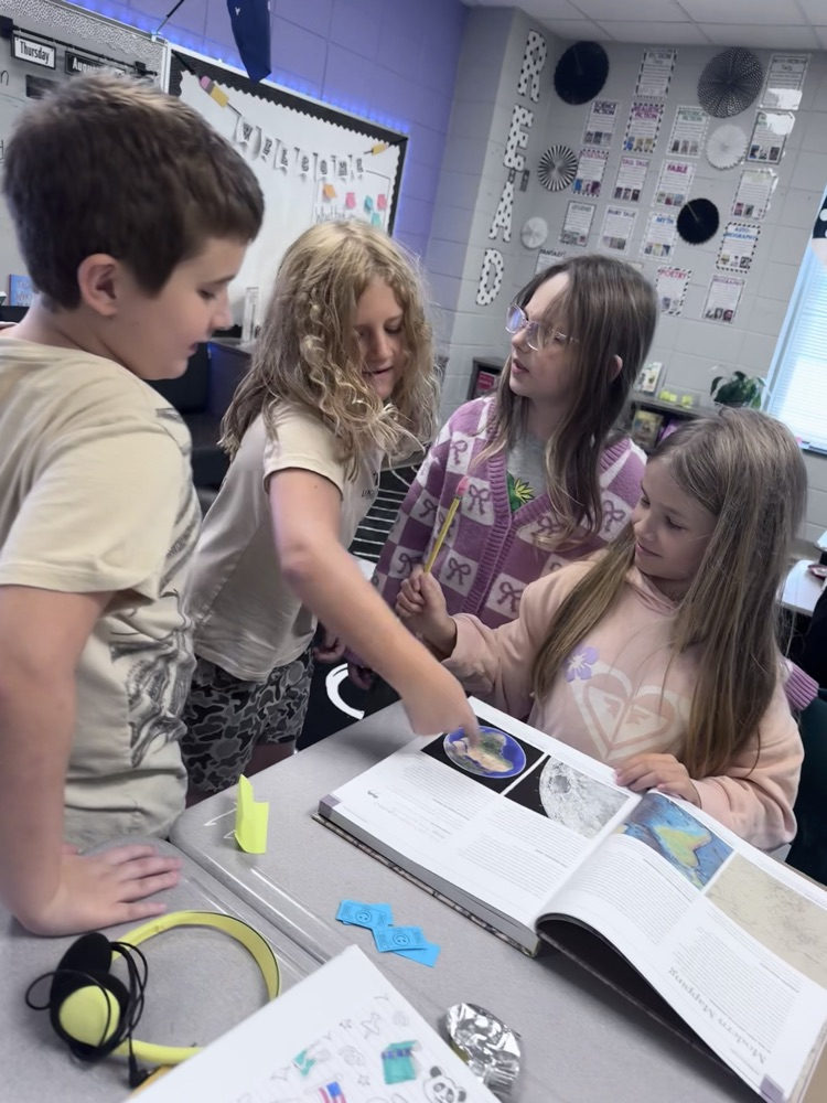 students reading maps