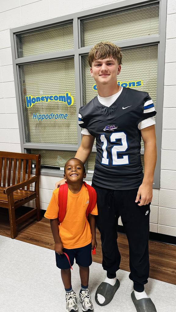 football player with student
