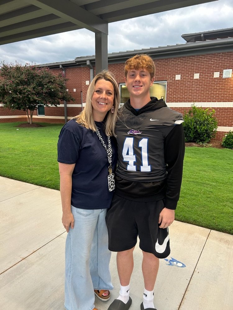 football player and Mom