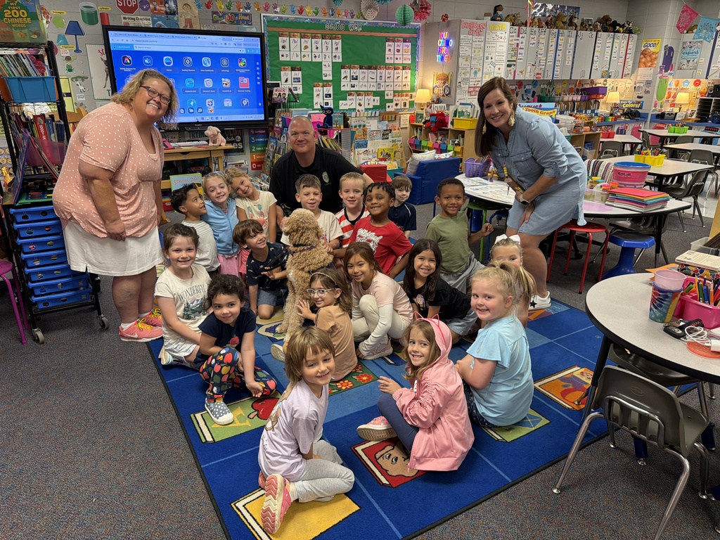 therapy dog with students