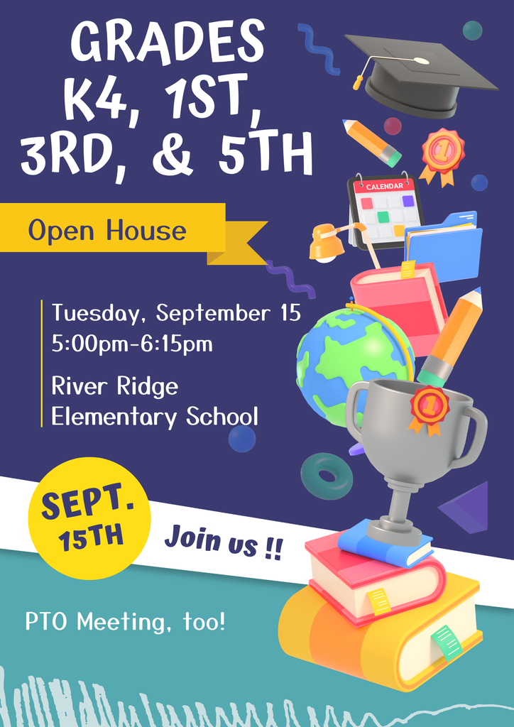 Open House - Grades 4K, 1, 3, and 5 Tuesday, September 15⋅5:00 – 6:15pm