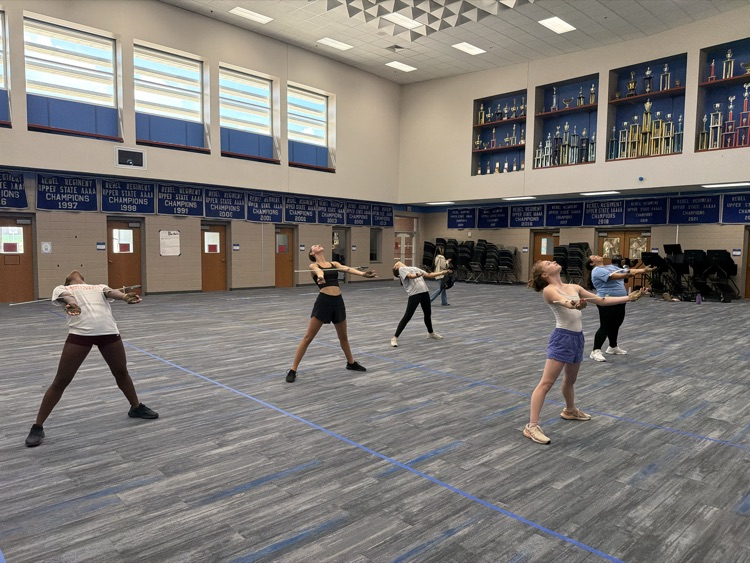 Mrs. Sloan's Art 2 class completed their first project, "Overlapping Initials".  Students used color pencils to create a unique composition and worked on their color blending techniques. 