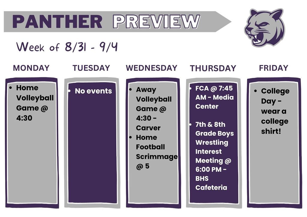 week at a glance