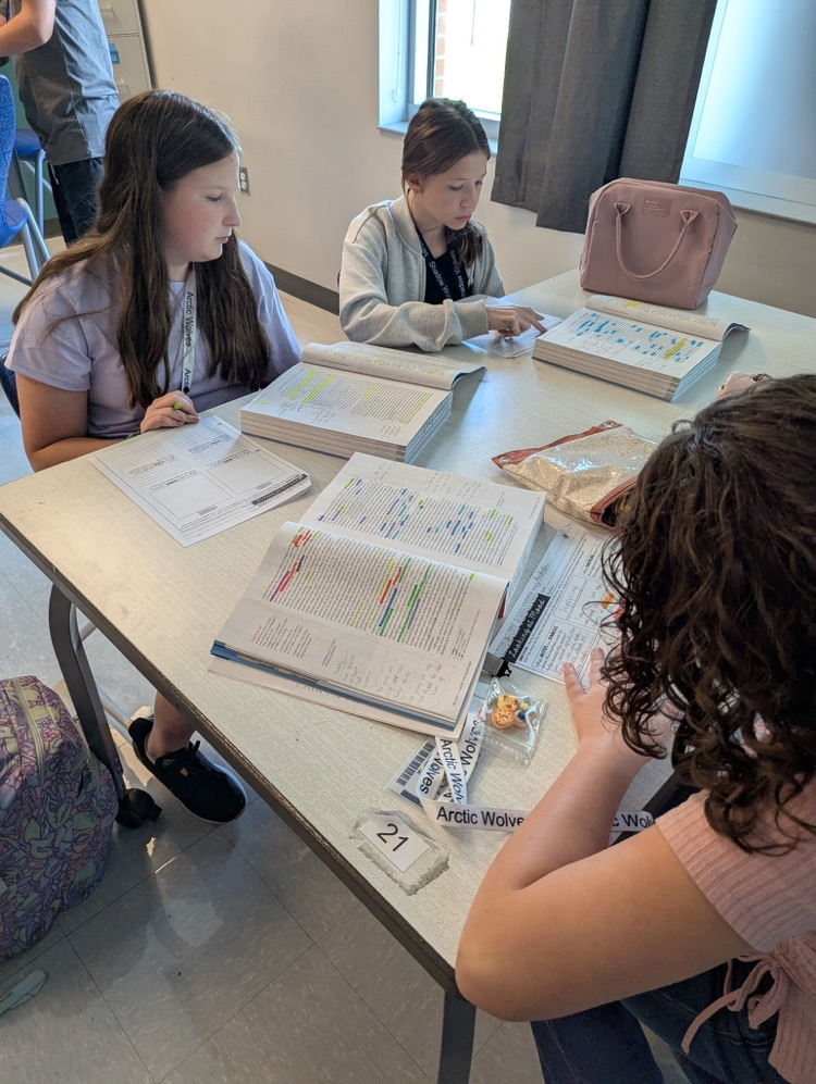 kids reading and annotating text