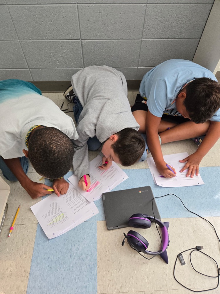 students working 