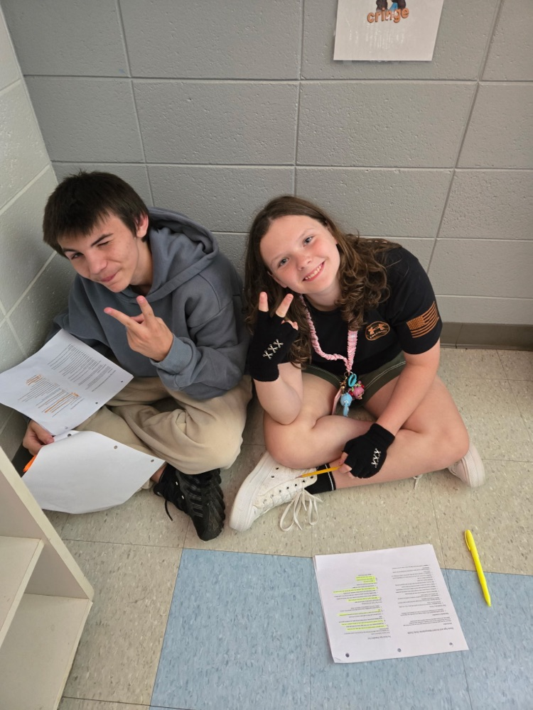 students working 