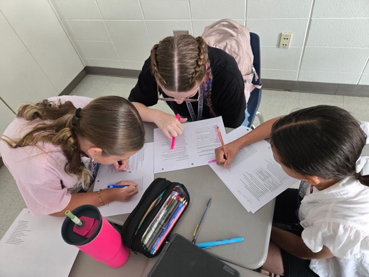 students working 