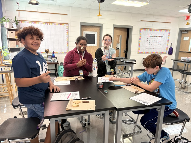 students working 