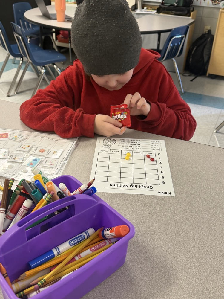 students Using skittles to understand bar graphs