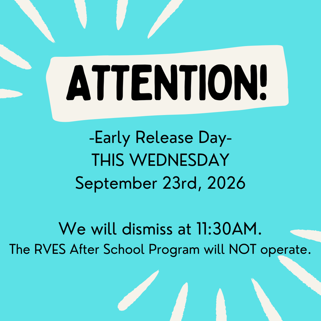 we will have an early release day on september 23rd. all students must be picked up at 11:30. our reidville afterschool program will not operate. 
