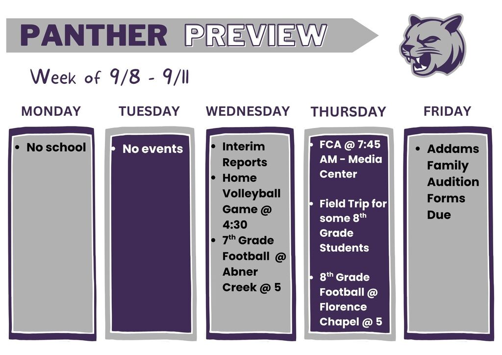 week at a glance