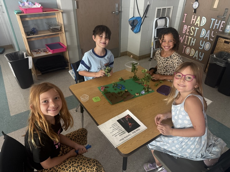 students working in classroom in groups 