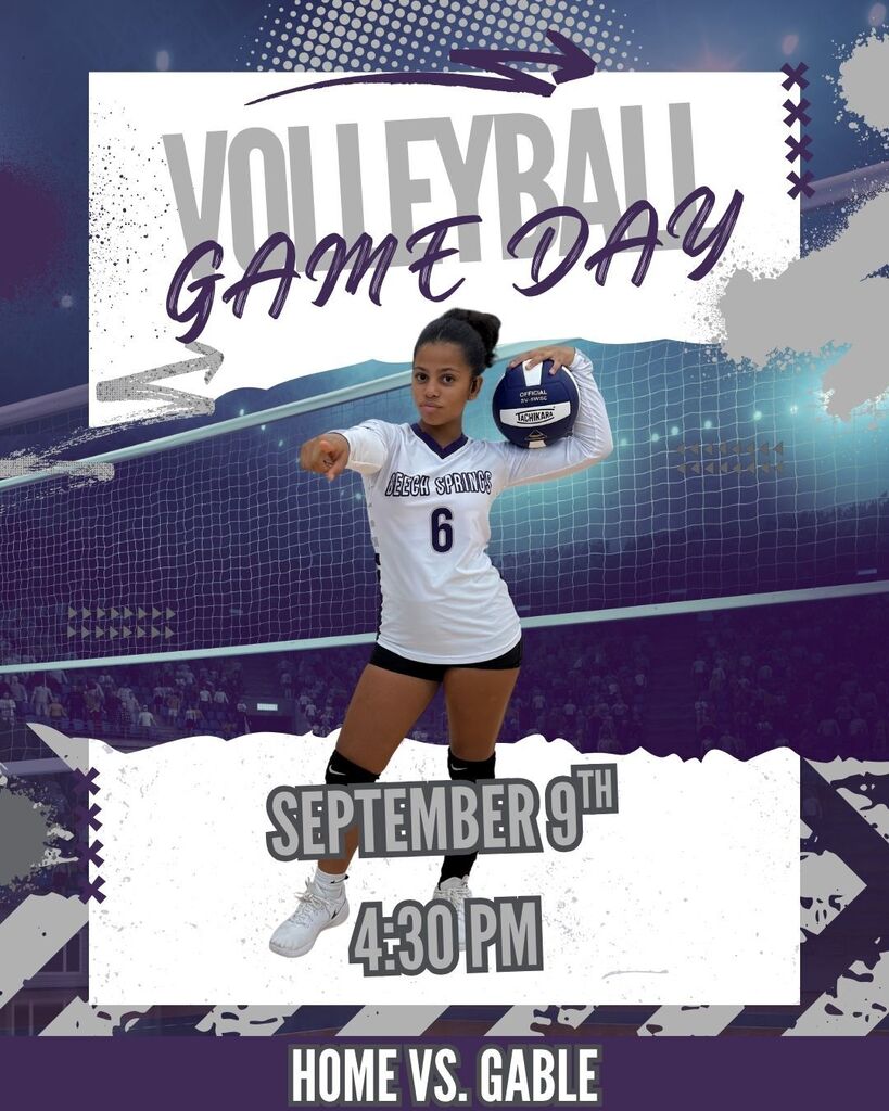 volleyball game day poster