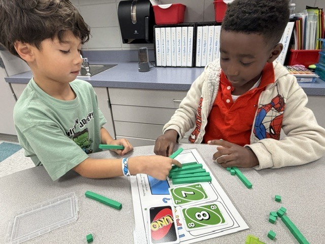 Place value fun in Mrs. Wells class